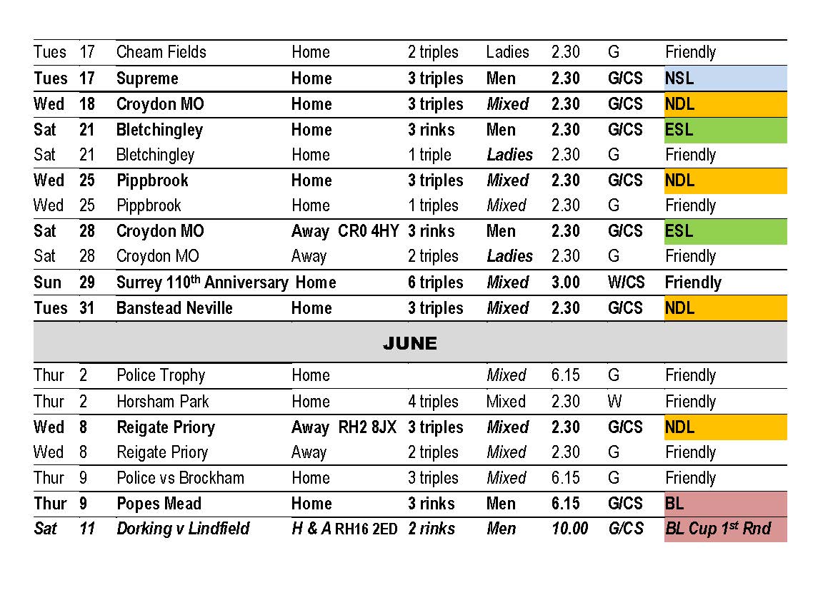 Fixture List Page 2