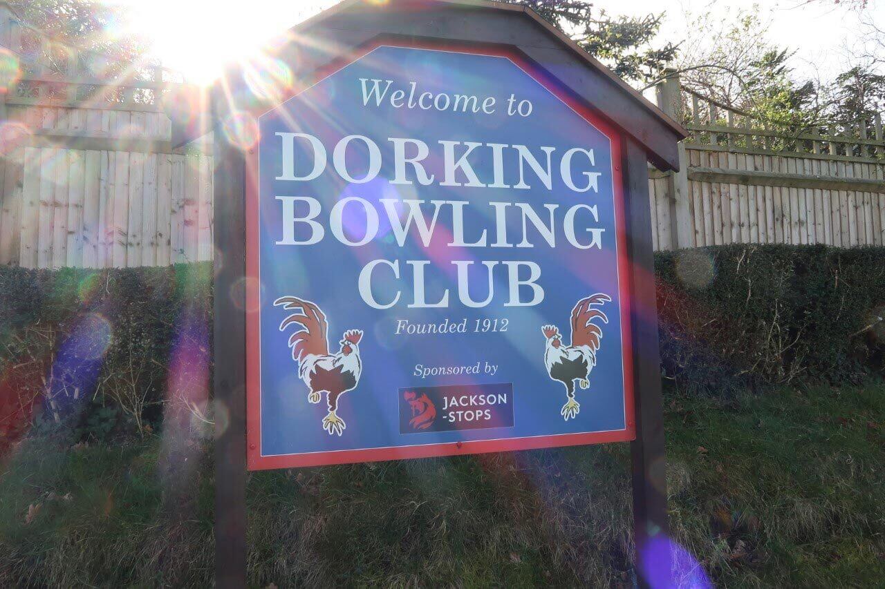 Dorking Bowling Club sign